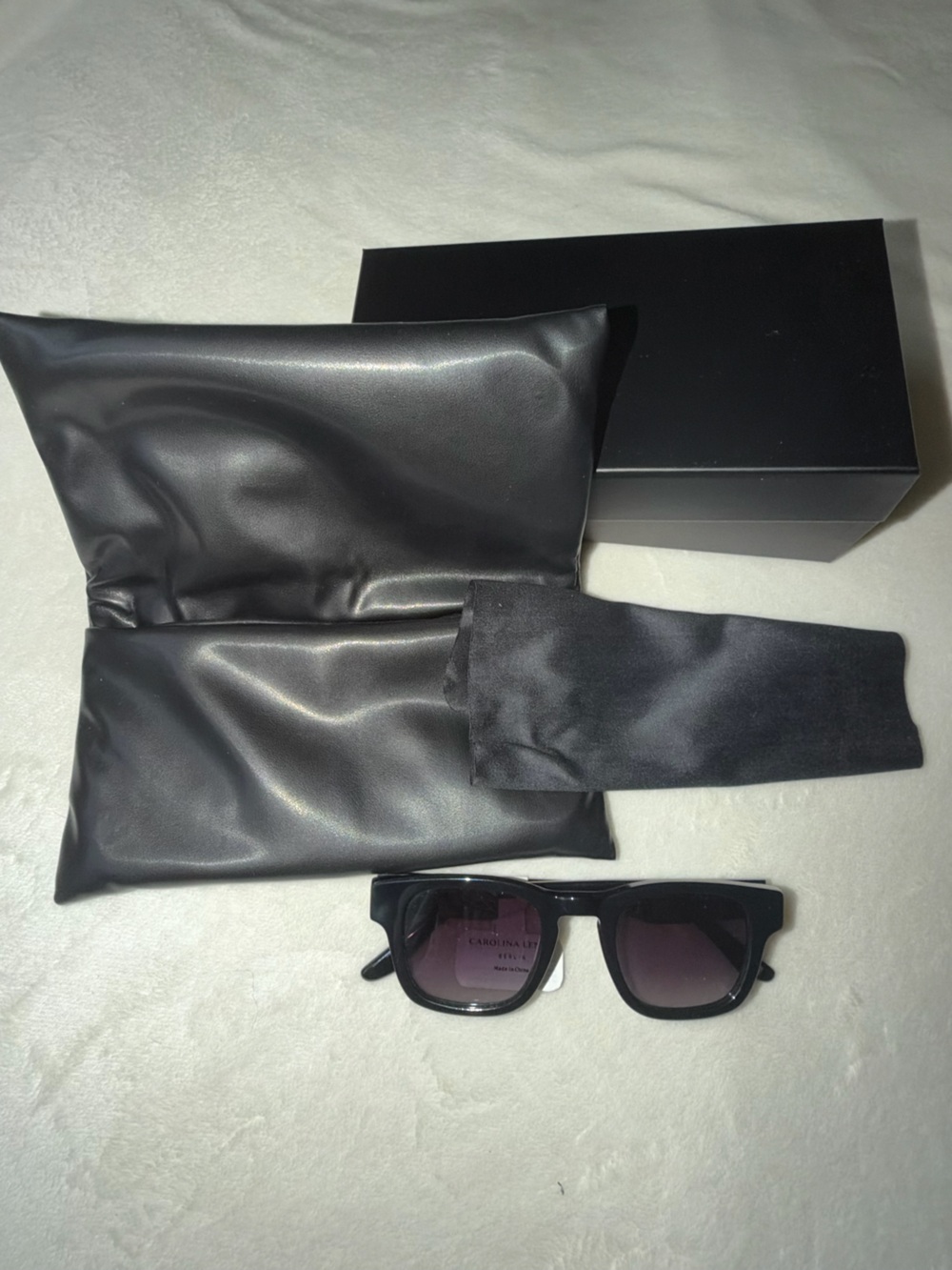 Carolina Lemke Berlin Banjo CL9326-1 Black Sunglasses NWT-box-pouch